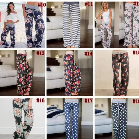 NWOT Black floral lounge pants - Picture 2 of 2